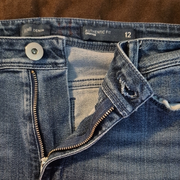 J. Jill Blue Cropped Ankle Jeans Medium-Dark Wash - Picture 10 of 12